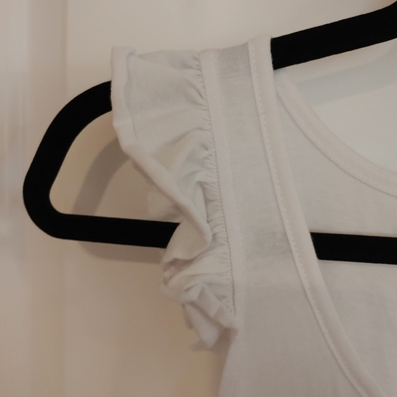 Coke White Cascading Ruffles Knit Tank Top Red Heart - Picture 4 of 7